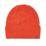 Tommy Hilfiger TH FLAG FLUFFY BEANIE Kadın Bere, Turuncu, OS