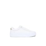Tommy Hilfiger Th Foxing Platform Detaylı Deri Sneaker, 39, FW0FW09018YBS, White, Kadın