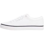 Tommy Hilfiger TH HI VULC CORE LOW II MESH Erkek Spor Ayakkabı, Beyaz, 44