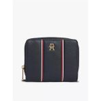 Tommy Hilfiger Th Icon Med Za W/Flap Corp Kadın Mavi Cüzdan - Aw0aw18653