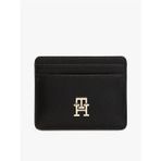 Tommy Hilfiger TH Icon Orta Boy Fermuarlı Monogram Kapaklı Kadın Siyah Cüzdan AW0AW17743BDS
