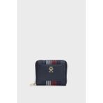 Tommy Hilfiger Th Icon Üç Katlı Kadın Cüzdan AW0AW17737DW6 - Mavi - OS
