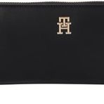 Tommy Hilfiger TH LOGOTAPE LRG ZA Kadın Cüzdan, Siyah, Tek Beden