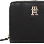 Tommy Hilfiger TH LOGOTAPE MED ZA Kadın Cüzdan, Siyah, Tek Beden