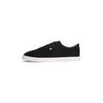 Tommy Hilfiger TH LOW PROFILE VULC CANVAS Kadın Spor Ayakkabı, Black, 40
