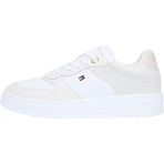 Tommy Hilfiger Th Sporty Cupsole Ayakkabı, 39, FW0FW090240LA, Beyaz, Kadın