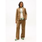 Tommy Hilfiger Timeless Wool Wide Leg Pantolon, 38, WW0WW48801R07, Haki, Kadın