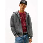 Tommy Hilfiger Tjm 90S Quılt New Classıcs Fz Erkek Siyah Sweatshirt - Dm0dm22364