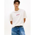 Tommy Hilfiger TJM 90S VINTAGE LA SS TEE Erkek T-shirt, Ancient White, XL
