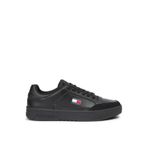 Tommy Hilfiger TJM CUPSOLE LEATHER Erkek Spor Ayakkabı, Black, 45
