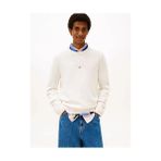 Tommy Hilfiger Tjm Erkek Slim Beyaz Linear Kazak
