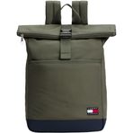 Tommy Hilfiger TJM ESS DAILY ROLLTOP BACKPACK Erkek Sırt Çantası, Yeşil, Tek Beden