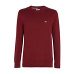 Tommy Hilfiger TJM ESSENTIAL CREW NECK SWEATER Erkek Kazak, Kırmızı, S