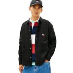 TOMMY HILFIGER TJM ESSENTIAL OVERSHIRT EXT Erkek Gömlek, Black, S