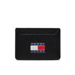 Tommy Hilfiger TJM HERITAGE LEATHER CC HOLDER Erkek Cüzdan, Siyah, Tek Beden