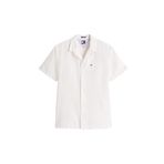 Tommy Hilfiger TJM LINEN BLEND CAMP SS EXT Erkek Gömlek, Beyaz, S