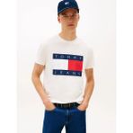 Tommy Hilfiger Tjm Normal Kesim Büyük Bayraklı Kısa Kollu Erkek Beyaz T-Shirt DM0DM22645YBH - 2XL