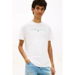 Tommy Hilfiger Tjm Normal Kesim Lineer Logolu Erkek Beyaz T-Shirt Dm0dm20744l5y