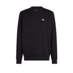 Tommy Hilfiger TJM Reg Badge Crew Ext Siyah Erkek Sweatshirt
