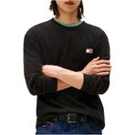 TOMMY HILFIGER TJM REG BADGE TEE LS Erkek T-shirt, Siyah, S