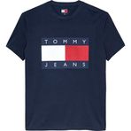 TOMMY HILFIGER TJM REG BIG FLAG SS TEE EXT Erkek T-shirt, Dark Night Navy, XL