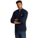 Tommy Hilfiger TJM REG CABLE S FLAG 1/4 ZIP Erkek Kazak, Mavi, S