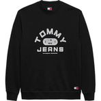 Tommy Hilfiger TJM REG ENTRY GYM CREW EXT Erkek Sweatshirt, Black, L