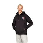 Tommy Hilfiger TJM Reg Essential Flag Hood EXT Siyah Erkek Sweatshirt