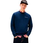 TOMMY HILFIGER TJM REG LINEAR CREW EXT Erkek Sweatshirt, Dark Night Navy, L