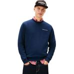 TOMMY HILFIGER TJM REG LINEAR CREW EXT Erkek Sweatshirt, Dark Night Navy, M