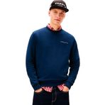 TOMMY HILFIGER TJM REG LINEAR CREW EXT Erkek Sweatshirt, Dark Night Navy, S