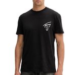 TOMMY HILFIGER TJM REG SIGN CITY TEE EXT Erkek T-shirt, Siyah, M