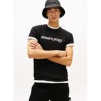 Tommy Hilfiger TJM REG VINTAGE LA SS TEE Erkek T-shirt, Black, XL