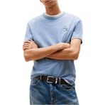 Tommy Hilfiger TJM Regular Badge EXT T-Shirt, XL, DM0DM20322DOM, Blue Moment Htr Tonal, Erkek