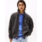 TOMMY HILFIGER TJM RLX BADGE FZ TEDDY Erkek Sweatshirt, Gri, S