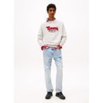 TOMMY HILFIGER TJM RLX BOUCLE FNT PLY CNCK EXT Erkek Sweatshirt, Gri, XL
