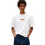 TOMMY HILFIGER TJM RLX FONT PLAY TEE Erkek T-shirt, Beyaz, S