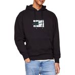 Tommy Hilfiger TJM RLX Graffiti Signature Hood Siyah Erkek Sweatshirt