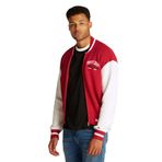 Tommy Hilfiger TJM RLX VARSITY BASEBALL SWEATER Erkek Kazak, Kırmızı, S