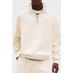 Tommy Hilfiger Tjm Rlx Waffle Scrıpt Qrtr Zıp Erkek Bej Sweatshirt - Dm0dm21880
