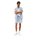 Tommy Hilfiger TJM SEERSUCKER STP BEACH SHORT Erkek Şort, Mavi, S