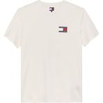 Tommy Hilfiger TJM SLIM ESSENTIAL FLAG TEE EXT Erkek T-shirt, Ancient White, M