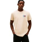 TOMMY HILFIGER TJM SLIM ESSENTIAL FLAG TEE EXT Erkek T-shirt, Gulf Sand, S
