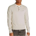 Tommy Hilfiger TJM SLIM ESSENTIAL POLO SWEATER Erkek Kazak, Bej, S