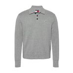 Tommy Hilfiger TJM SLIM ESSENTIAL POLO SWEATER Erkek Kazak, Gri, S