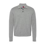 Tommy Hilfiger TJM SLIM ESSENTIAL POLO SWEATER Erkek Kazak, Gri, XL