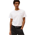 Tommy Hilfiger TJM SLIM LINEAR CHEST TEE EXT Erkek T-shirt, Ecru, XL