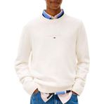TOMMY HILFIGER TJM SLIM TNL LINEAR SWEATER Erkek Kazak, Ancient White Tonal, XL