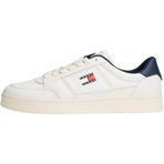 Tommy Hilfiger Tjm The Greewich New Ess Erkek Spor Ayakkabı, Ecru/Dark Night Navy, 41