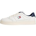 Tommy Hilfiger Tjm The Greewich New Ess Erkek Spor Ayakkabı, Ecru/Dark Night Navy, 44